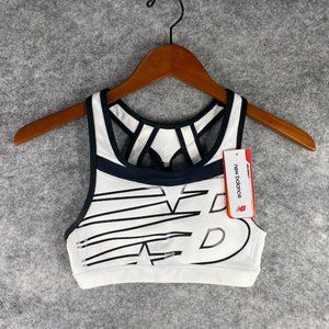New Balance Pulse Sports Bra White USA Size XS